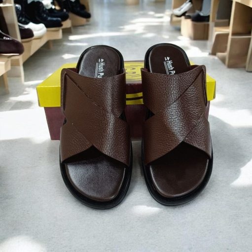 Premium Leather Cross Strap Sandal for Men