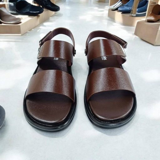 Premium Chocolate Brown Leather Sandal for Men