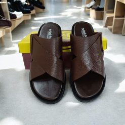 Premium Leather Cross Strap Sandal for Men