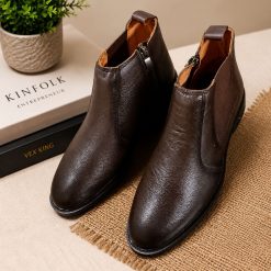 Premium Chelsea Boots elastic style without Gipper (Dark chocolate)